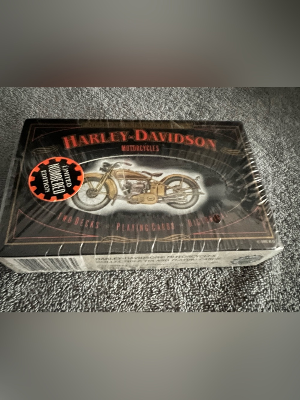 Harley Davidson Playing Cards , Limited Edition in Numbered Tin Case, New